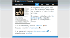 Desktop Screenshot of designingwithlenses.com