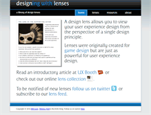 Tablet Screenshot of designingwithlenses.com